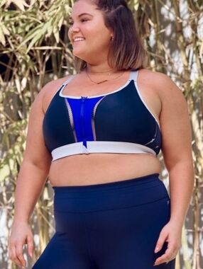 Sz 2X Fabletics Zoe High Impact Sports Bra Racing/Admiral/Abyss/Cloud